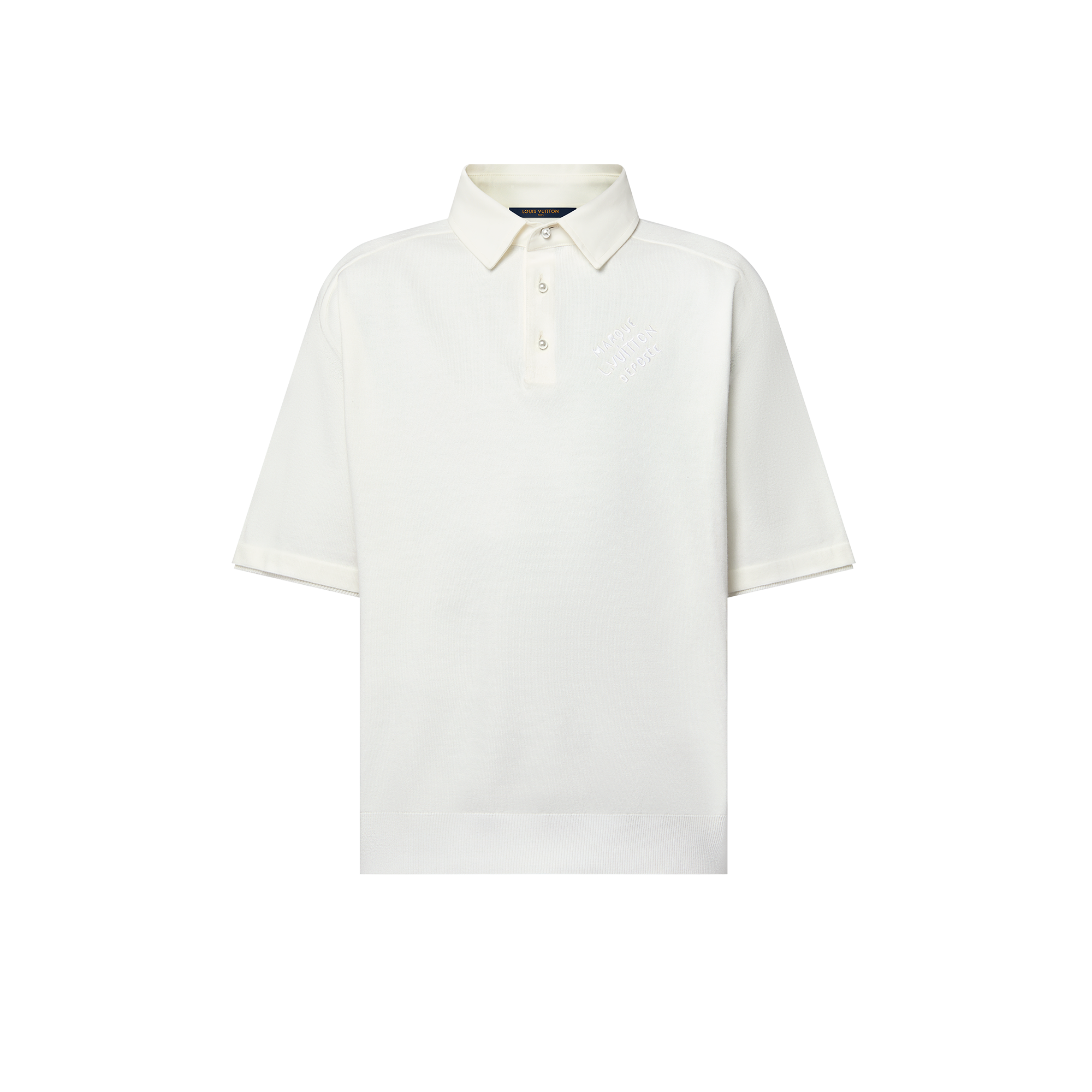 Embroidered Short-Sleeved Cotton Blend Polo Shirt - Luxury